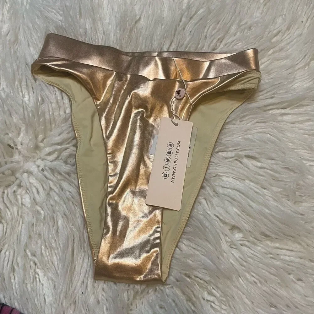 Oh Polly Gold Bikini Bottom - Picture 9 of 9